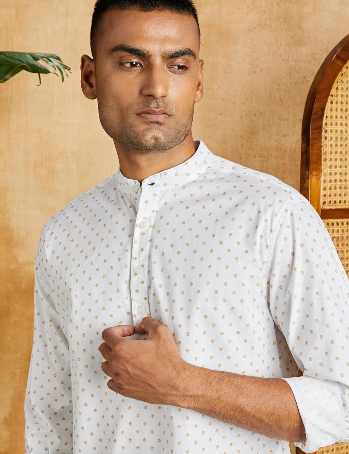 Symbol Men's Cotton Printed Long Kurta