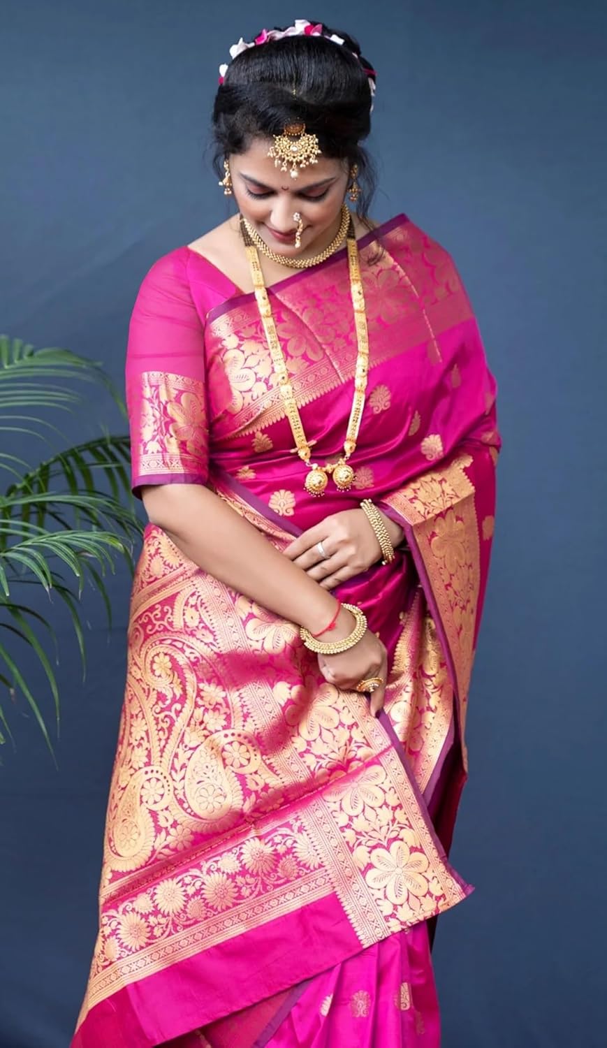 Sugathari Women's Banarasi Saree Pure Kanjivaram Silk Saree