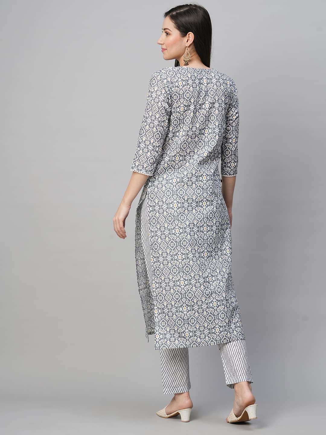 ANNI DESIGNER Women's Cotton Blend Kurta With Pant
