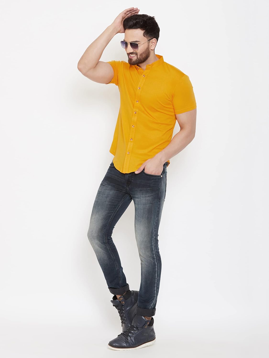AUSK Men's Regular Fit Half Sleeves Casual Shirt