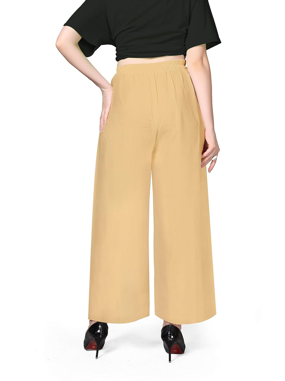 Pranjal Women's Premium Regular Fit Rayon Palazzo