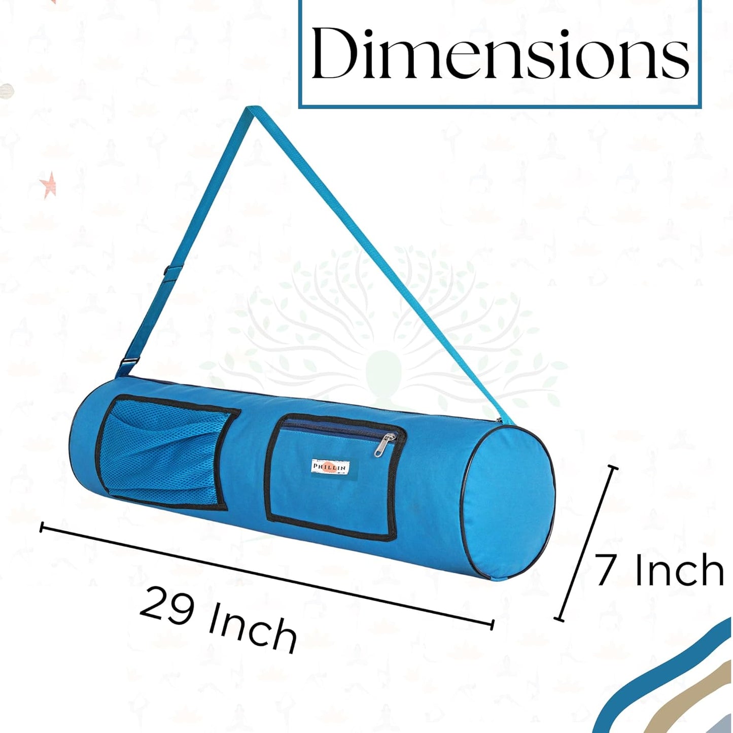 PHILLIN Yoga Mat Cover Bag with Adjustable Shoulder