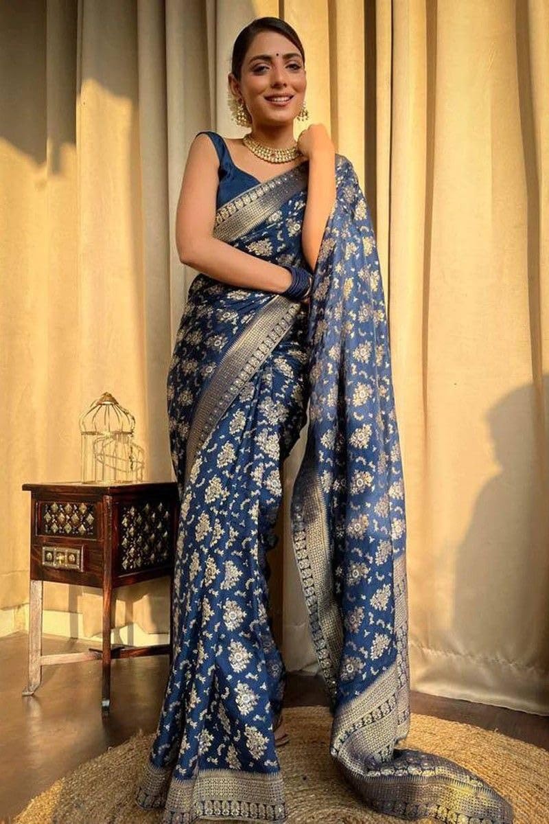 Women's Banarasi Kanjivaram Jacquard Art Silk Saree