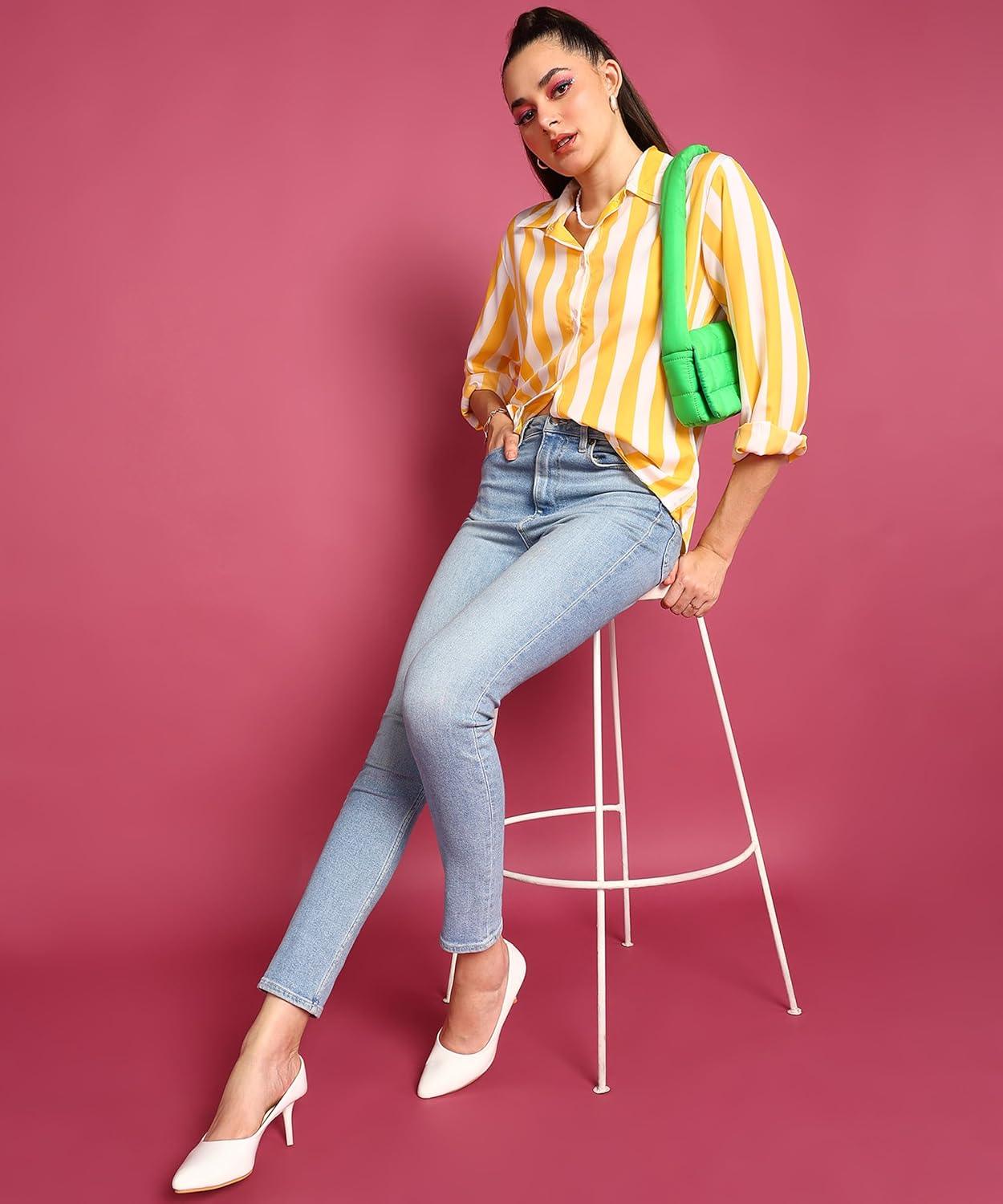 POPWINGS Printed Full-Sleeves Regular-Fit Polyester