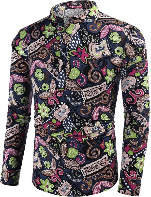 Bellstone Men's Cotton Blend Full Sleeve Printed