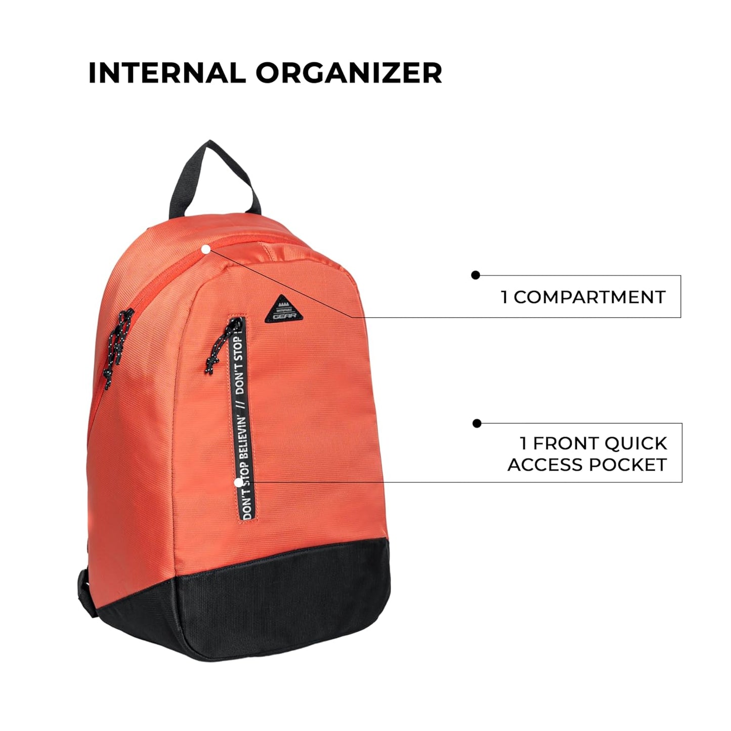 Gear Superior 16 Ltrs Black Grey Casual - alphahostel.in