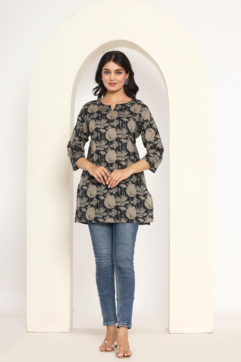 COTTBELLE Women's Wear Printed Cotton Short Kurta