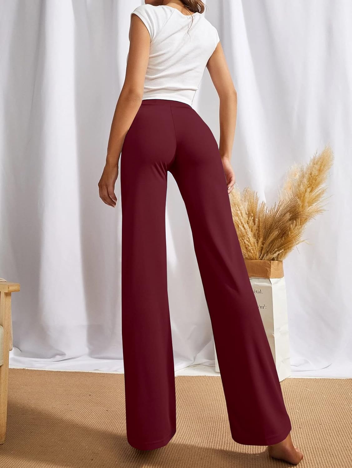 SWADESI STUFF Women's High-Waisted Pant Bell Bottom