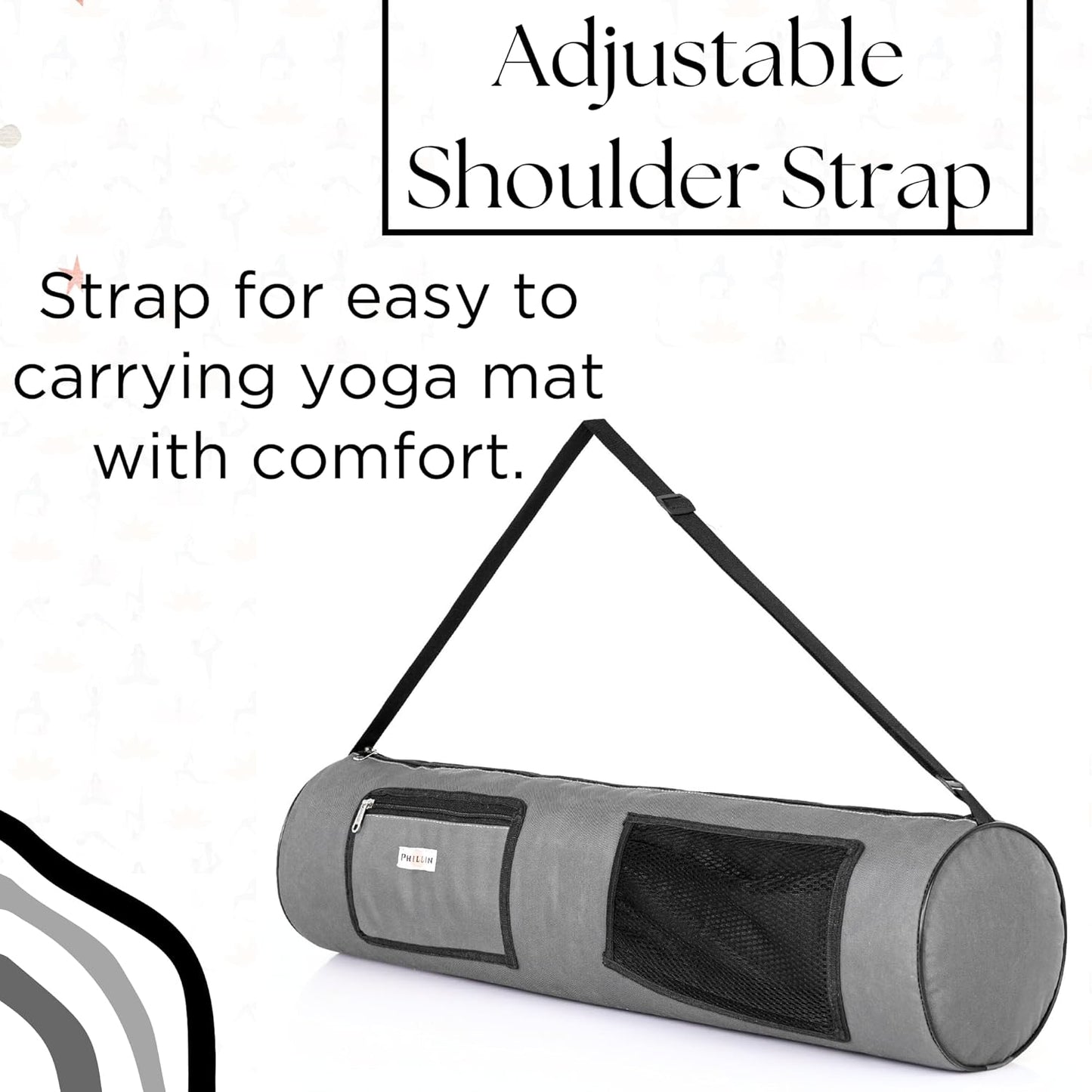 PHILLIN Yoga Mat Cover Bag with Adjustable Shoulder