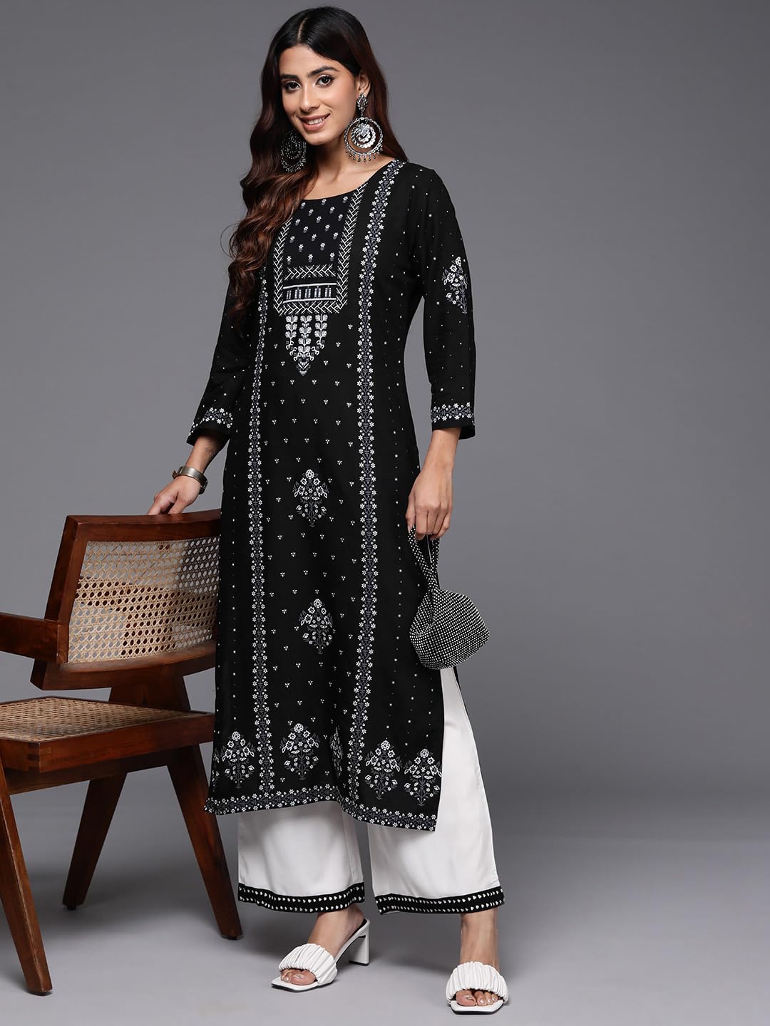 INDO ERA Women's Cotton Straight Fit Straight Kurta