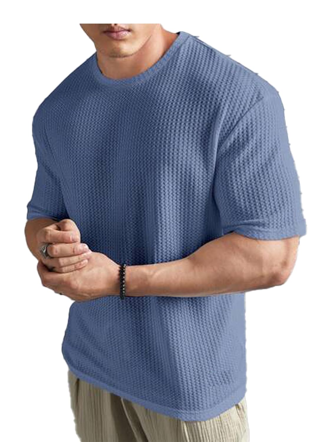 O3e Mens Solid Dotted Unique Design Oversized