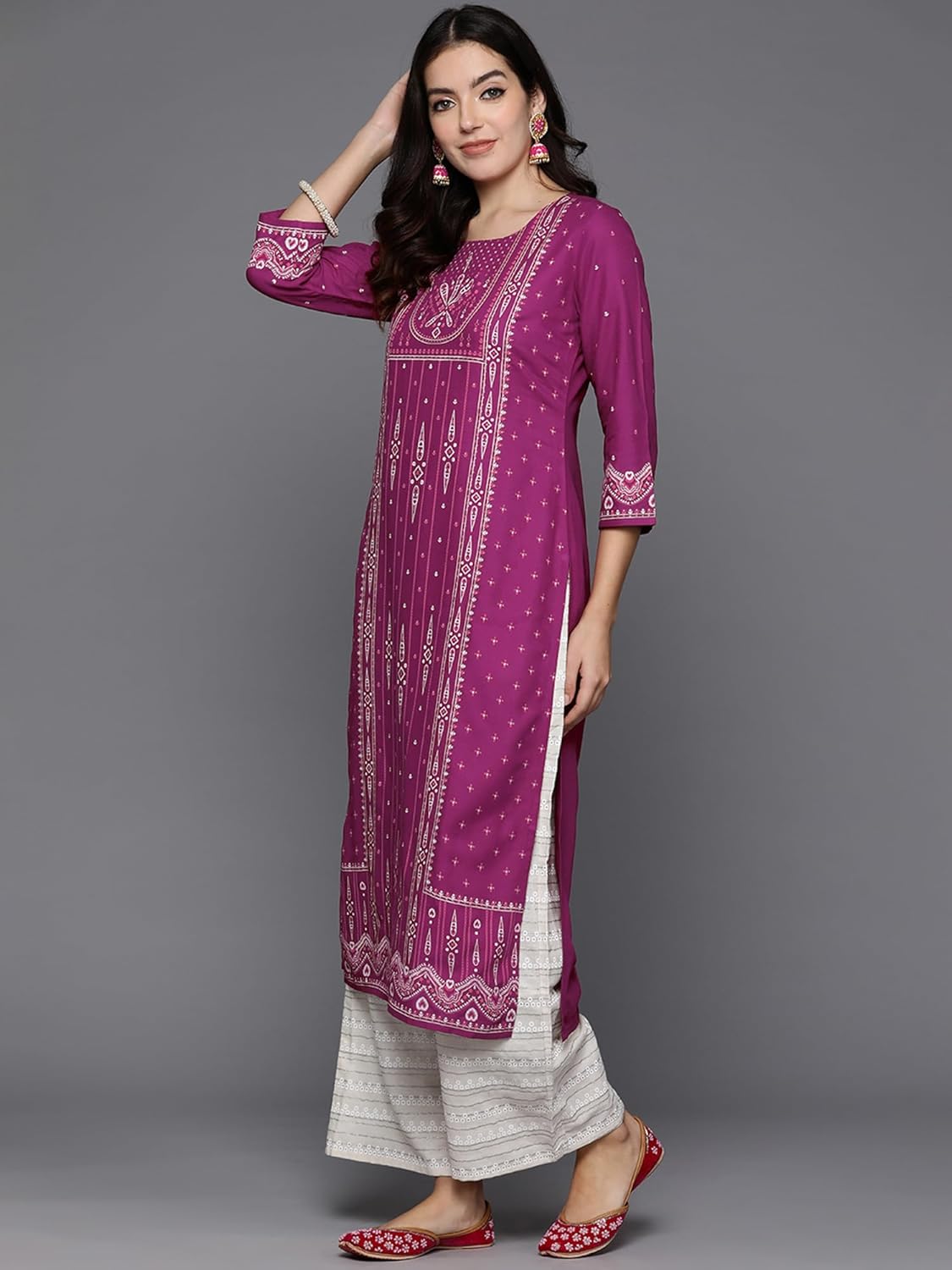 INDO ERA Women's Cotton Straight Fit Straight Kurta