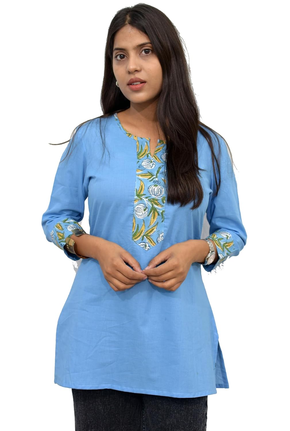 JAIPUR HAND BLOCK Women's Cotton Top |Tunic