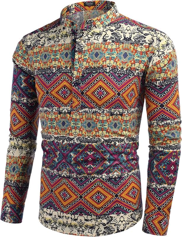 Bellstone Men's Cotton Blend Full Sleeve Printed
