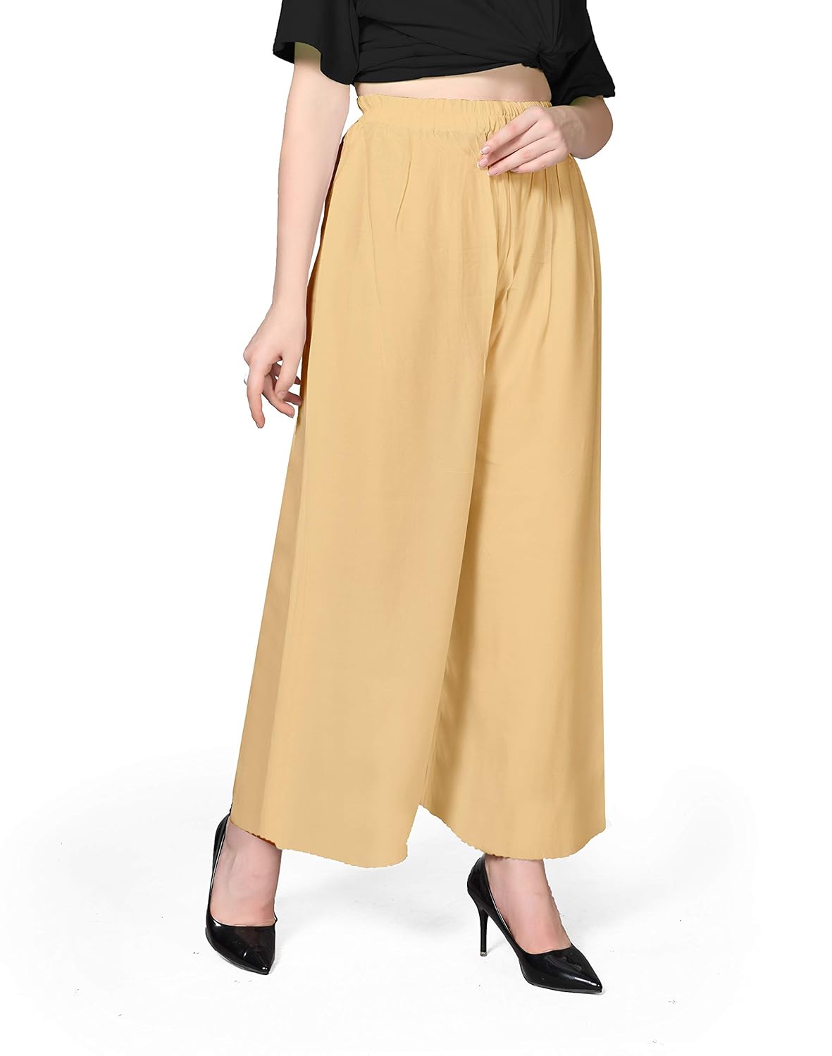 Pranjal Women's Premium Regular Fit Rayon Palazzo