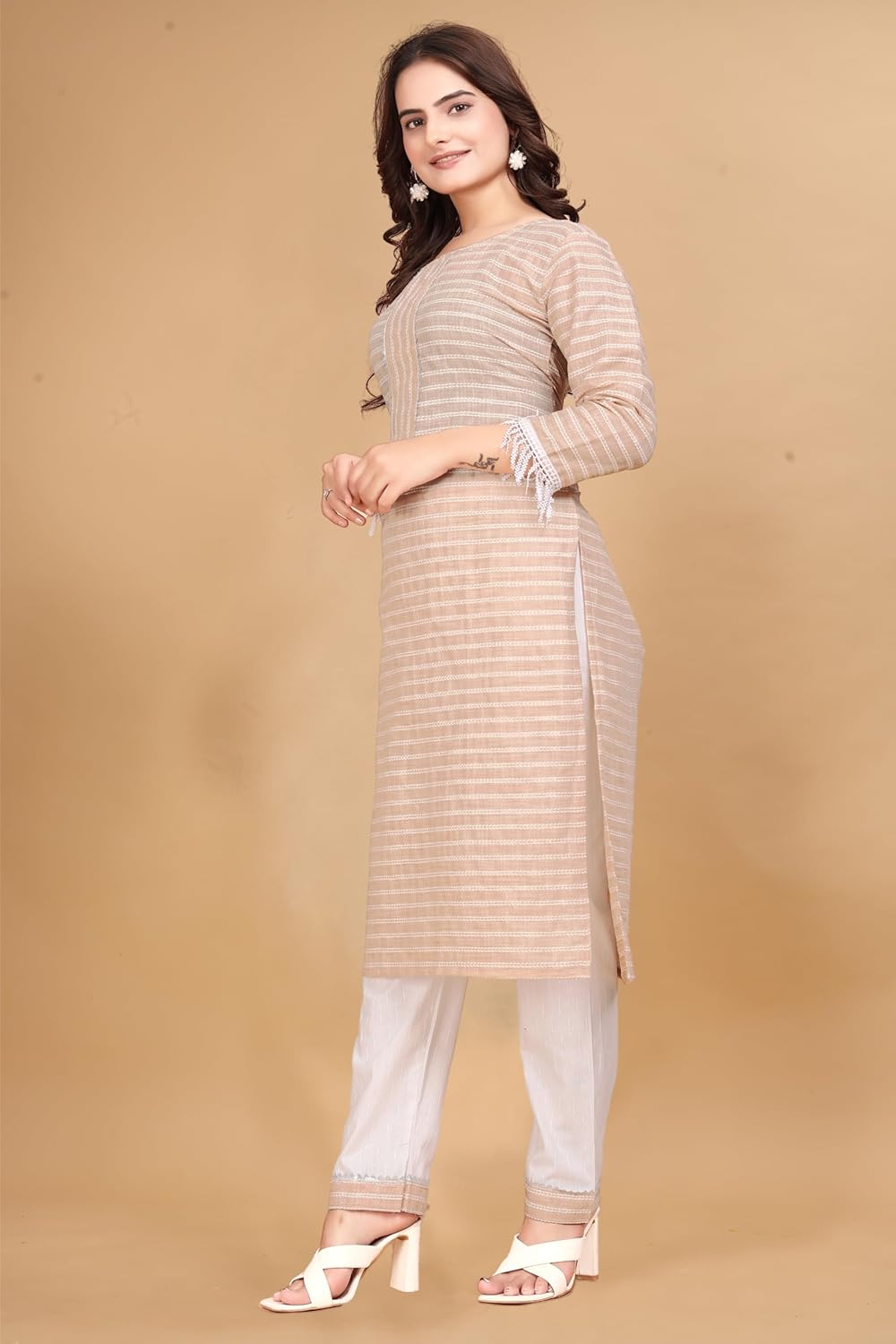 MS VHCK ENTERPRISE Women's Cotton Blend Striped