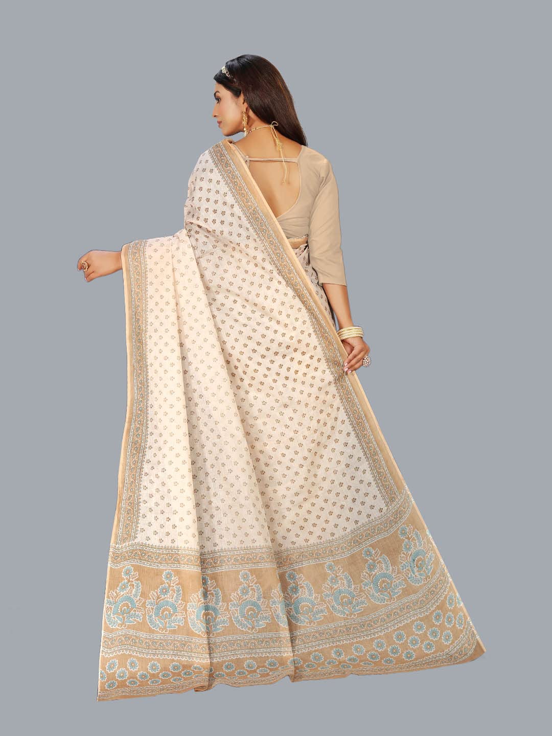 Pure Cotton Saree for Women without Blouse Piece