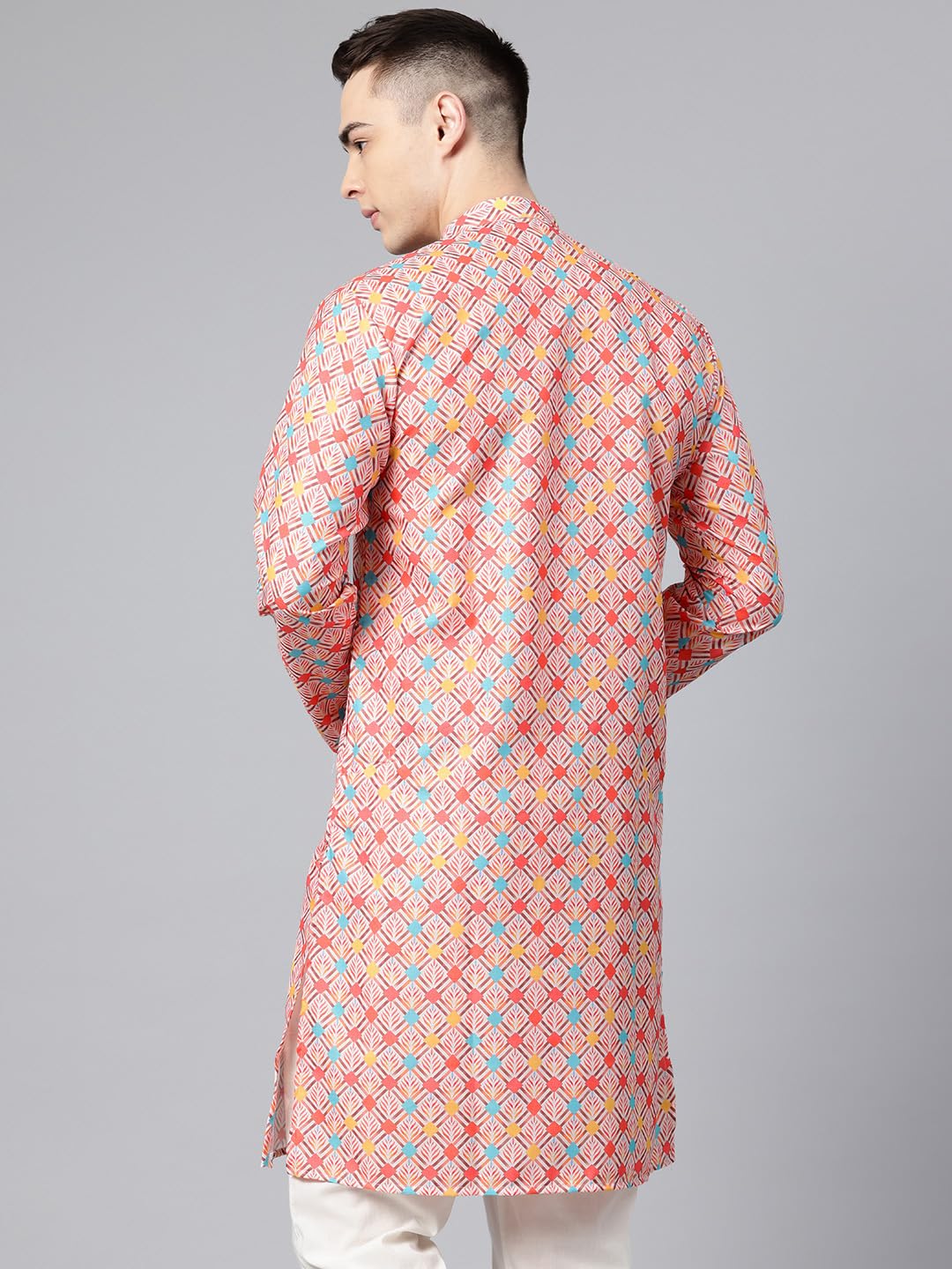 Luxrio Printed Kurta for Men Cotton Blend Linen
