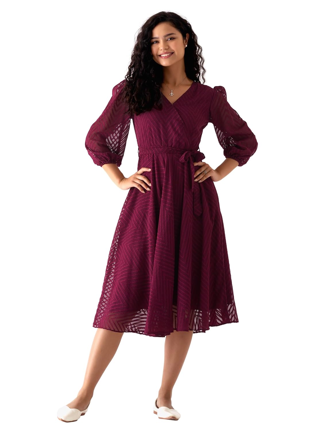 AASK Women Fancy Plain & Solid Designer Dress for Women