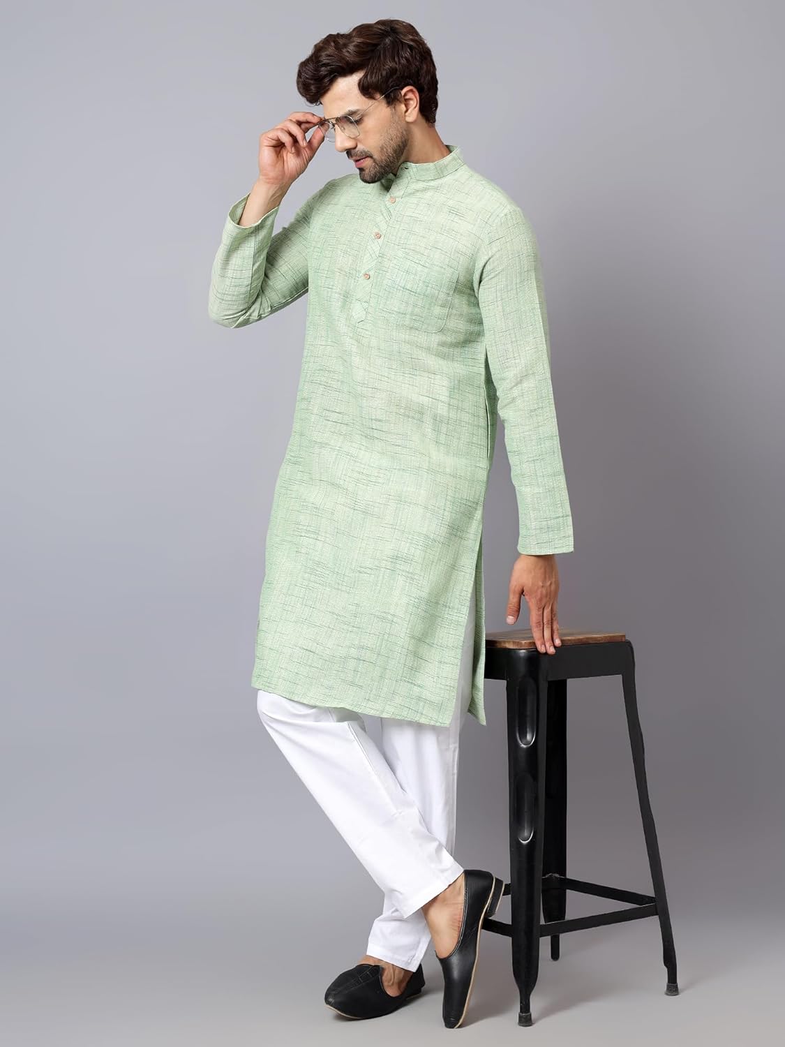 LATEST CHIKAN Men's Cotton Regular Kurta