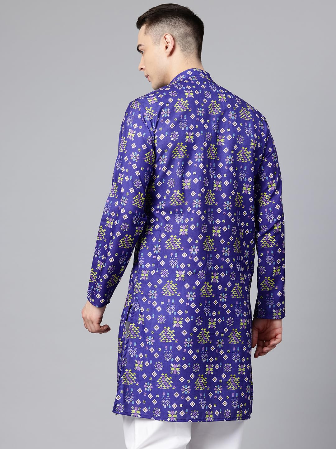 Luxrio Printed Kurta for Men Cotton Blend Linen