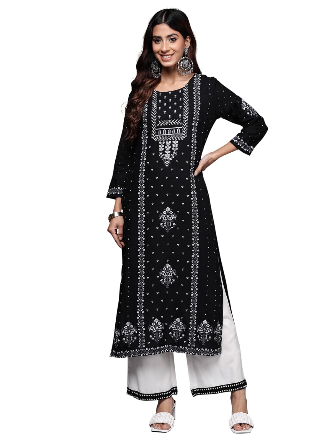 INDO ERA Women's Cotton Straight Fit Straight Kurta