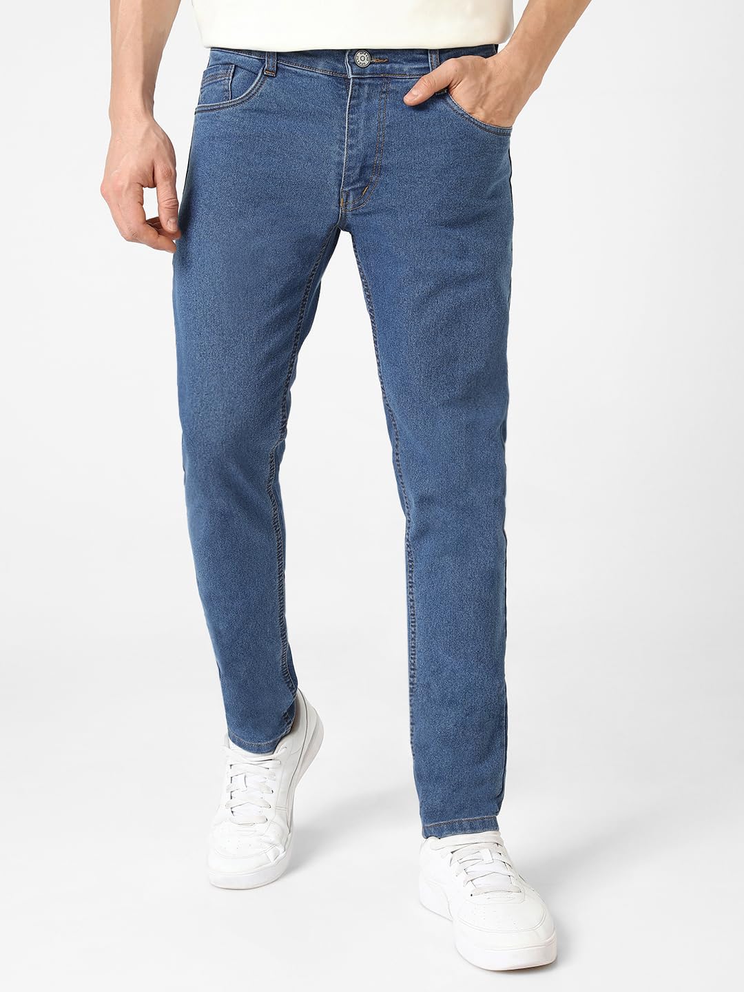 Urbano Fashion Men's Slim Fit Washed Jeans Stretchable