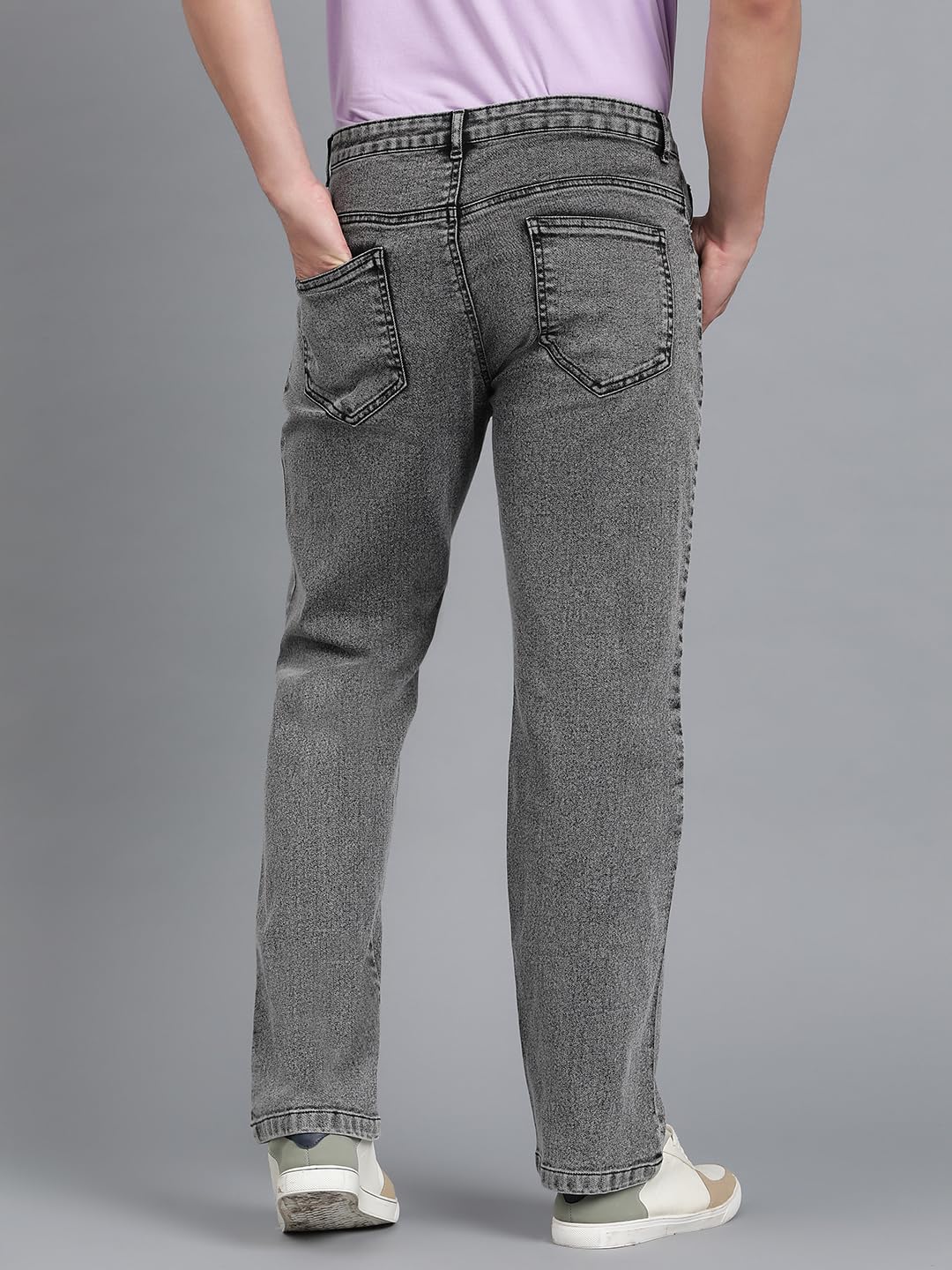 KOTTY Men's Solid Straight Fit/Skinny Fit/Relaxed Fit