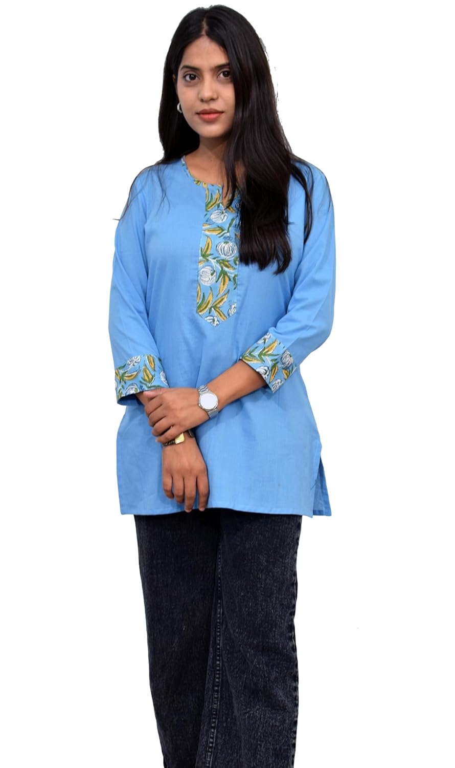 JAIPUR HAND BLOCK Women's Cotton Top |Tunic