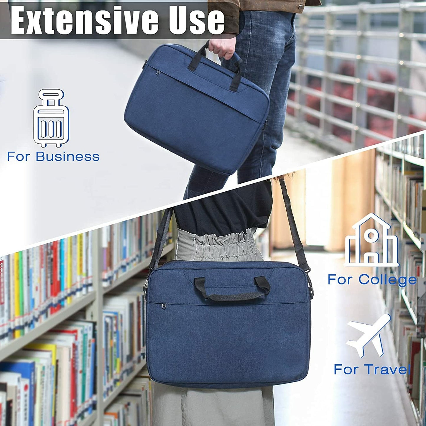 Dynotrek Legato Blue 15.6 inch Laptop Briefcase