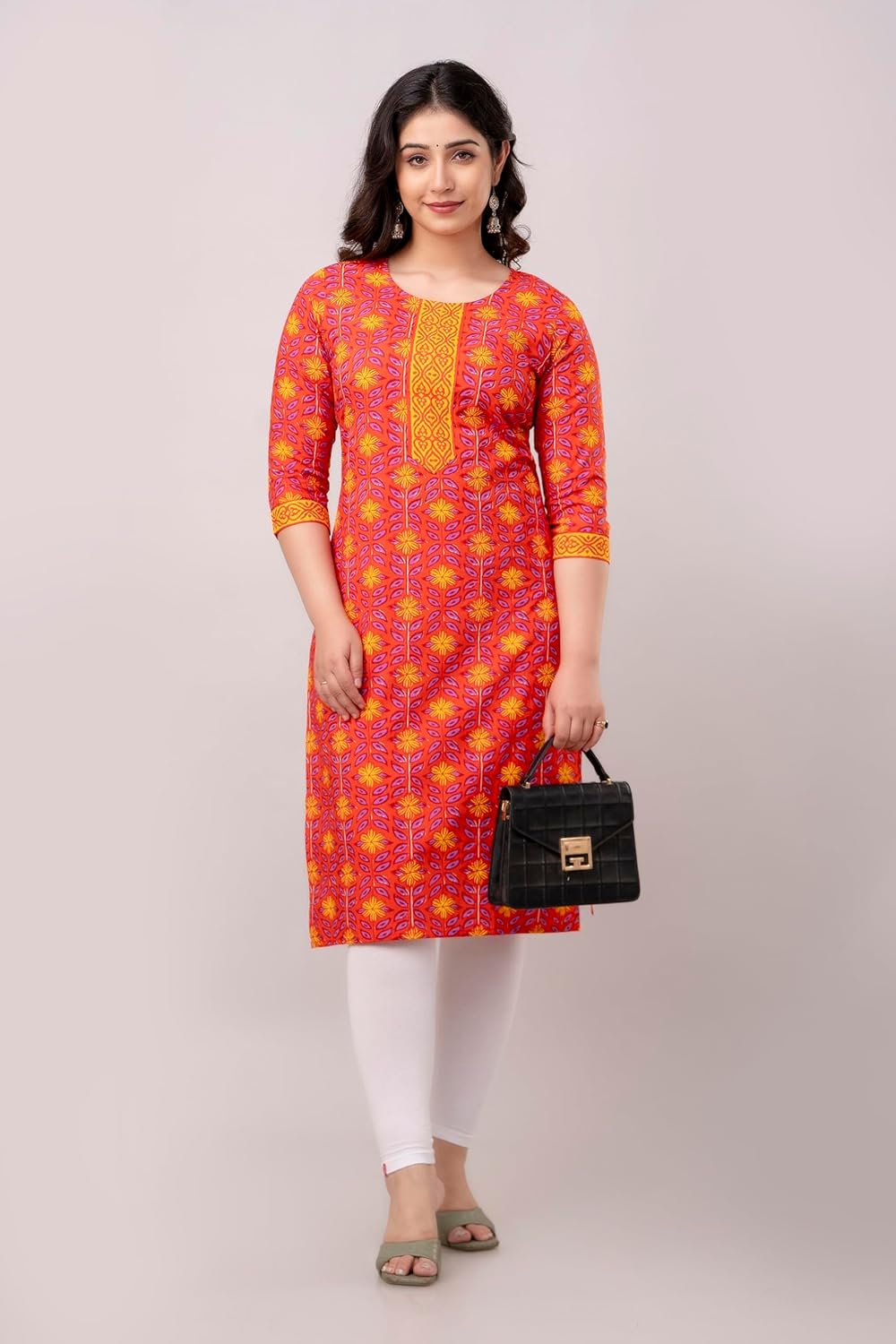 Vnyashri Cotton Straight Kurta for Women