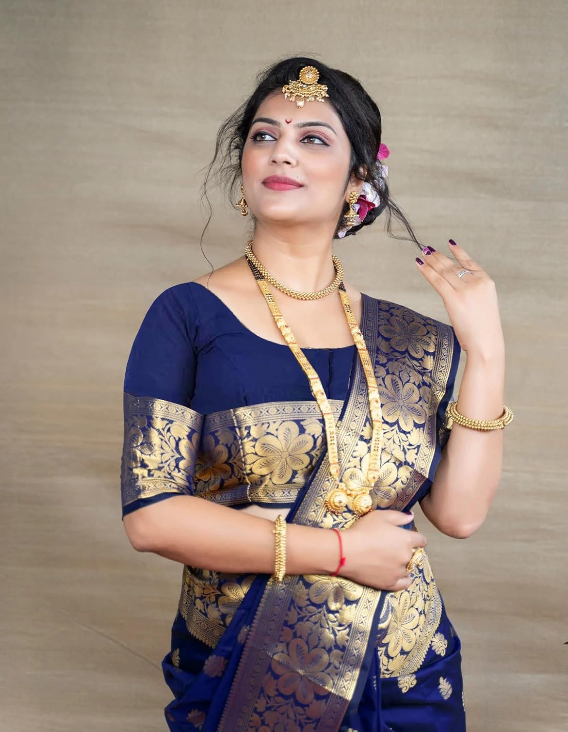 Sugathari Women's Banarasi Saree Pure Kanjivaram Silk Saree