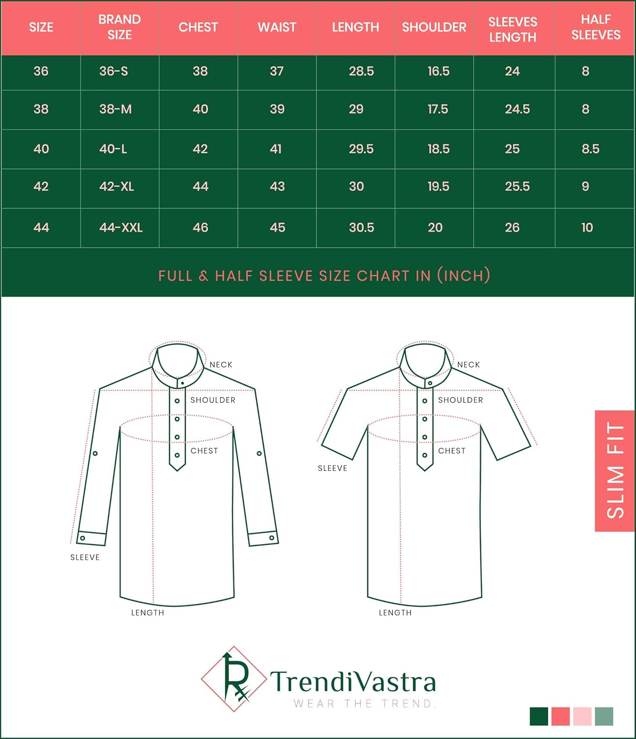TrendiVastra Men's Cotton Blend Fabric Full Sleeve
