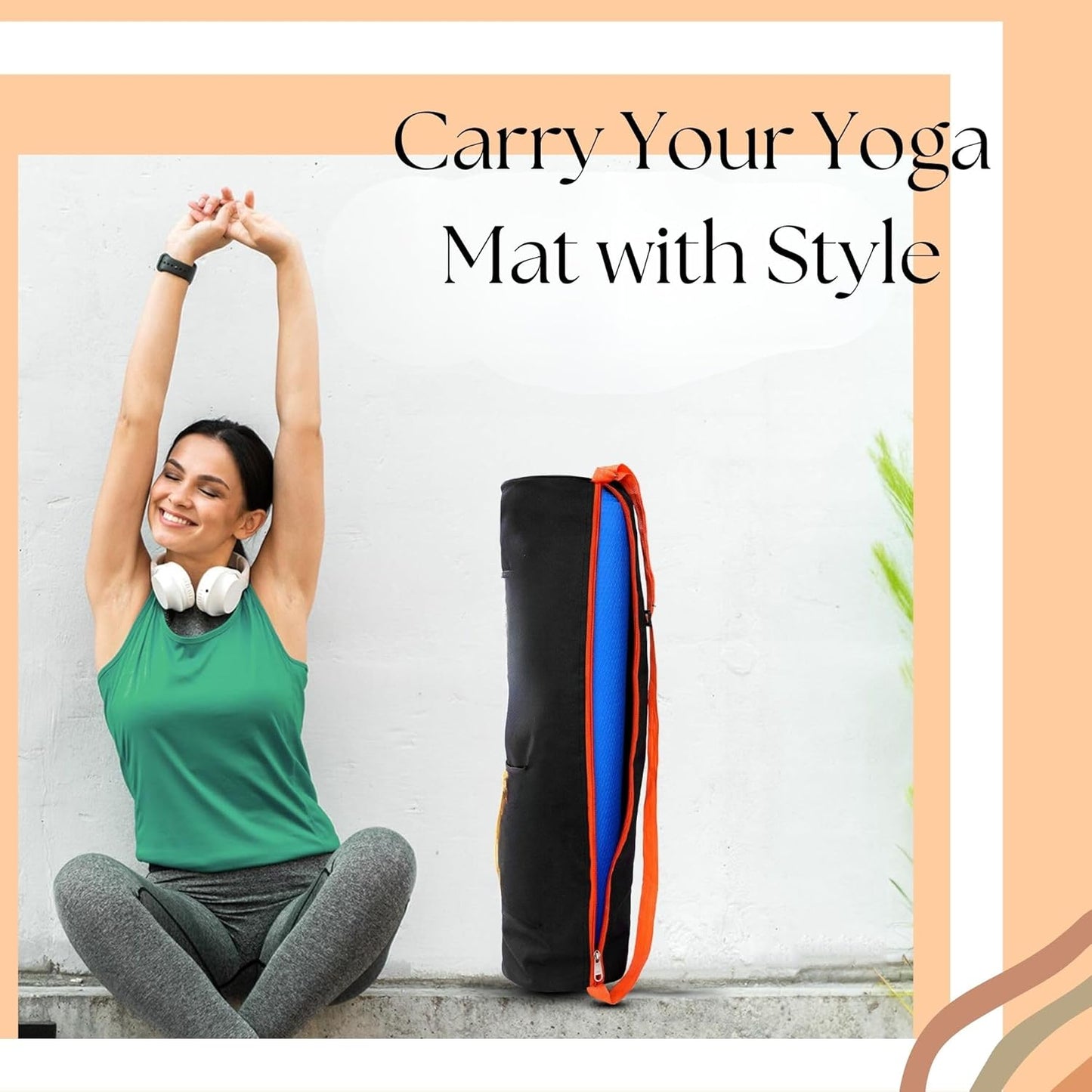 PHILLIN Yoga Mat Cover Bag with Adjustable Shoulder