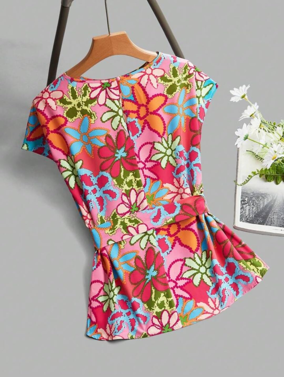 Gufrina Women Western Top with Floral Printed Design
