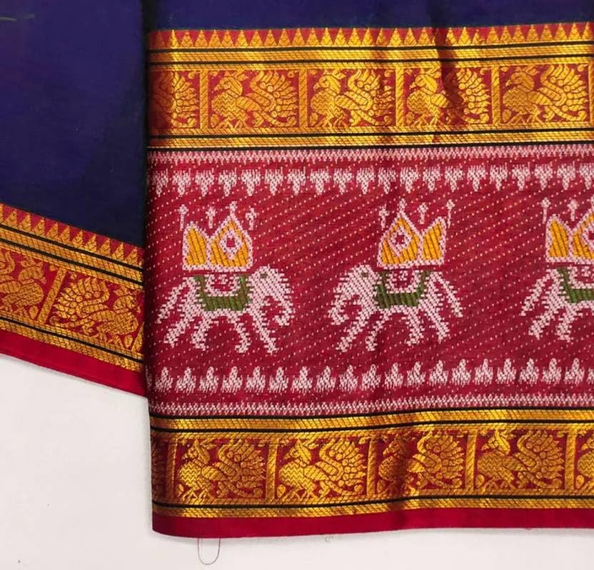 Women Cotton Silk Saree with unstitched blouse