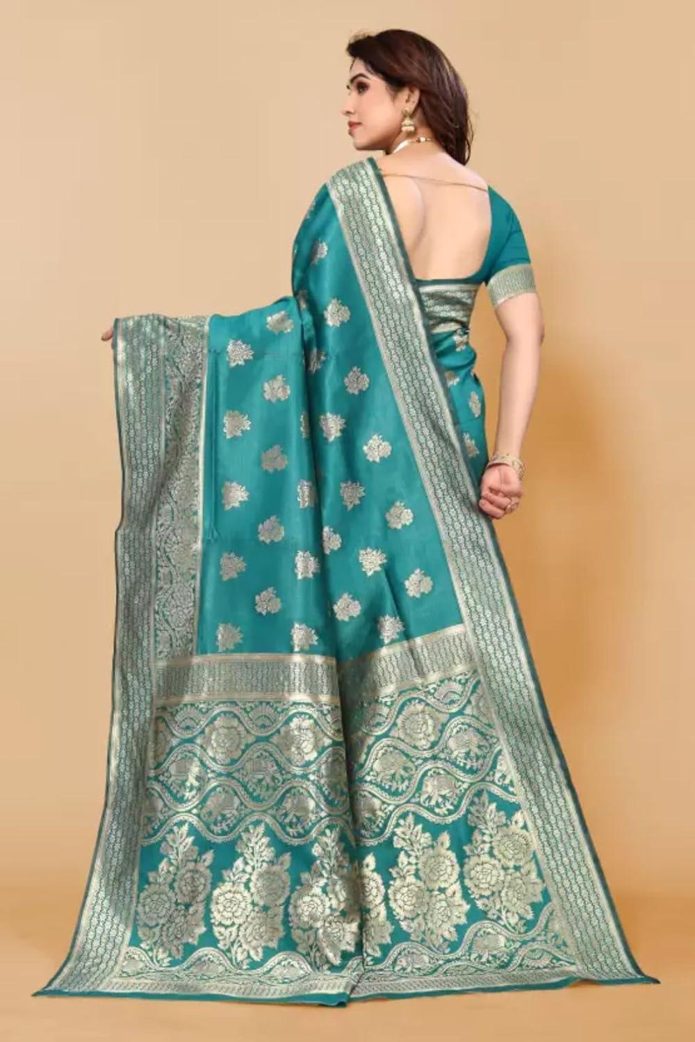 Women's Banarasi SareeSilk Saree With Blouse Piece