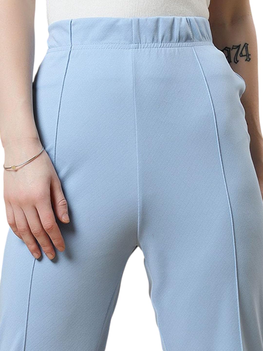 Qyaas Women's Classic Trouser Pants, High Waist