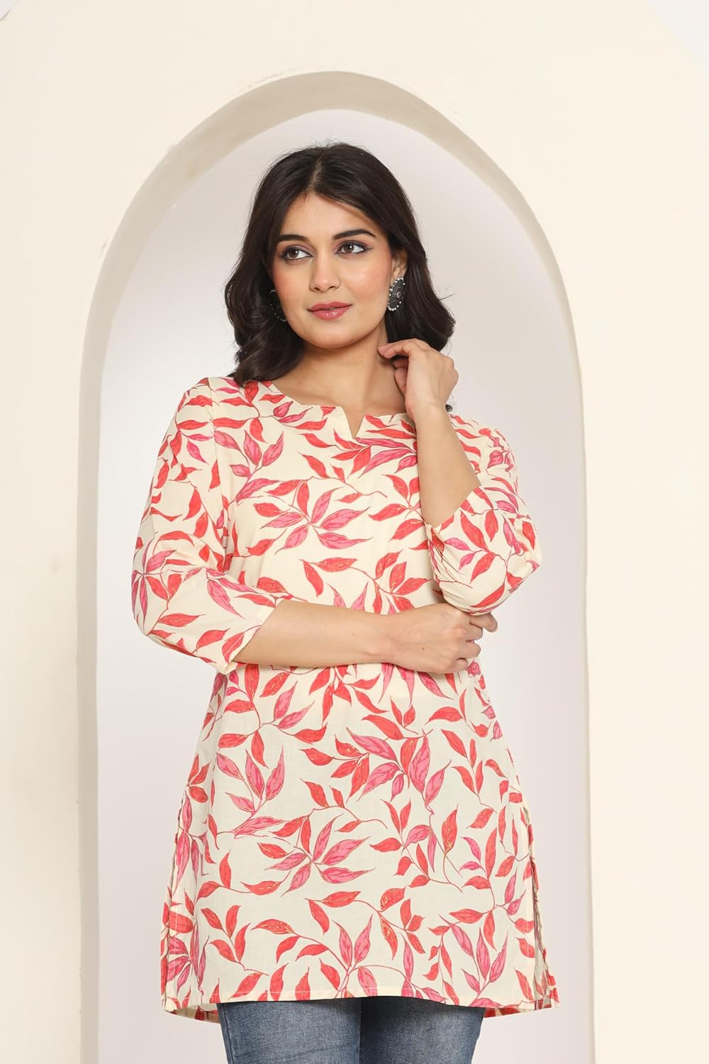 COTTBELLE Women's Wear Printed Cotton Short Kurta