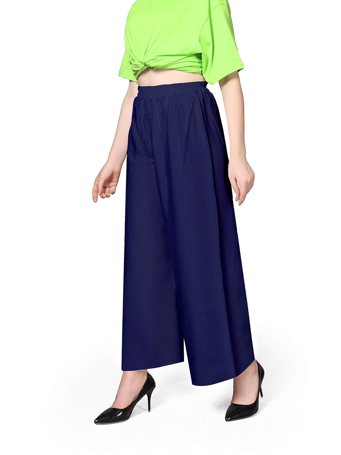 Pranjal Women's Premium Regular Fit Rayon Palazzo