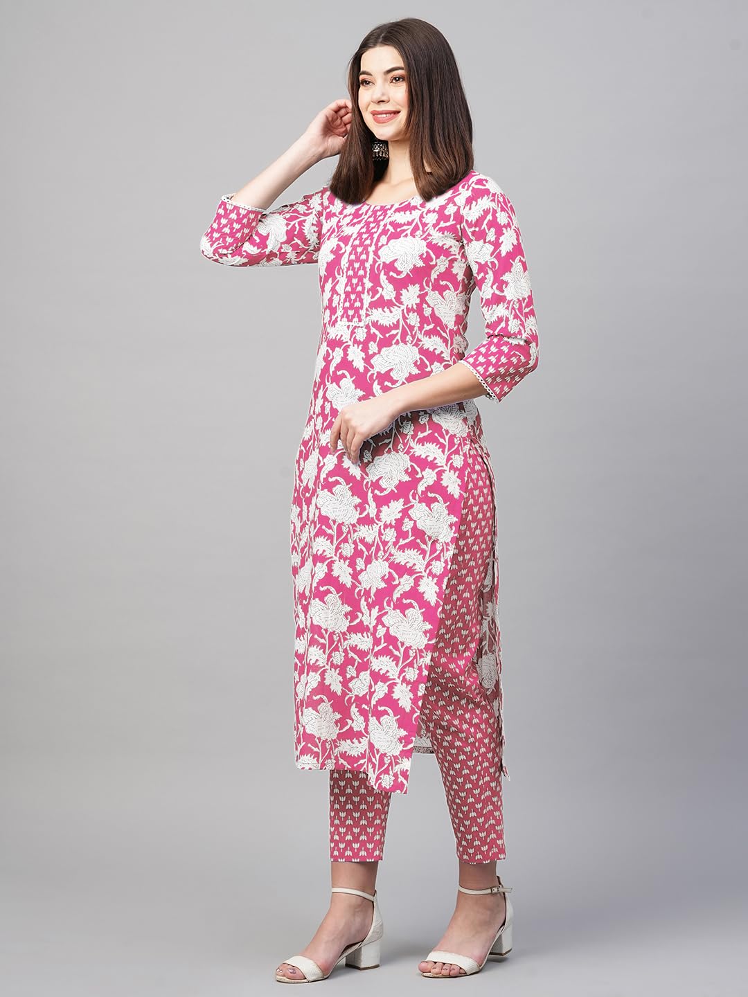 ANNI DESIGNER Women's Cotton Blend Kurta with Pant