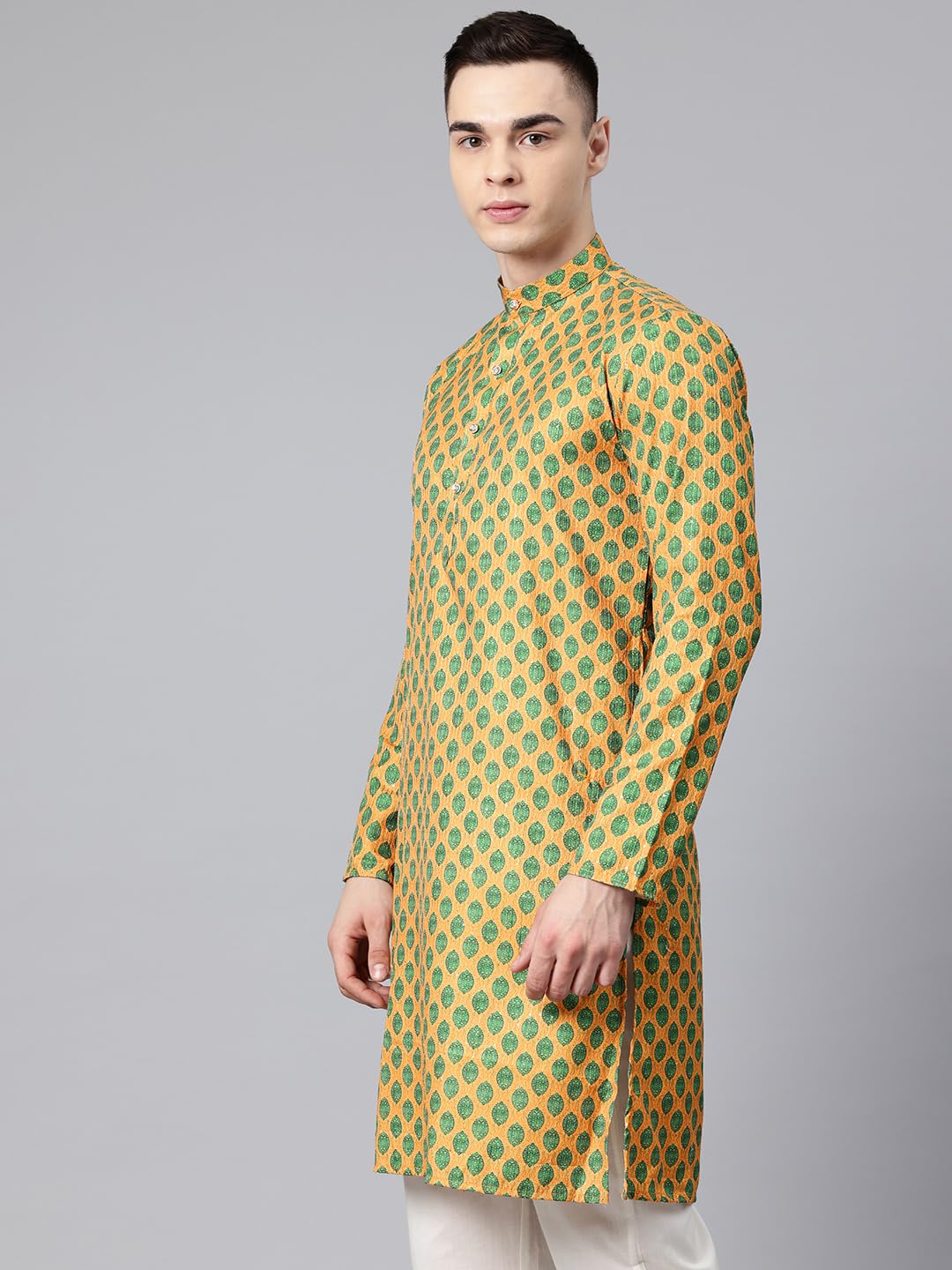 Luxrio Printed Kurta for Men Cotton Blend Linen