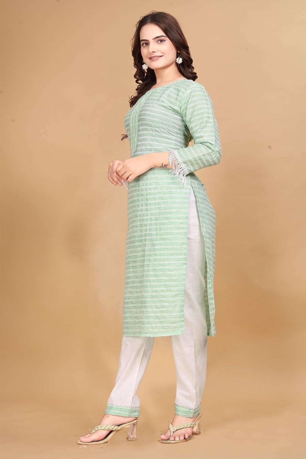 MS VHCK ENTERPRISE Women's Cotton Blend Striped
