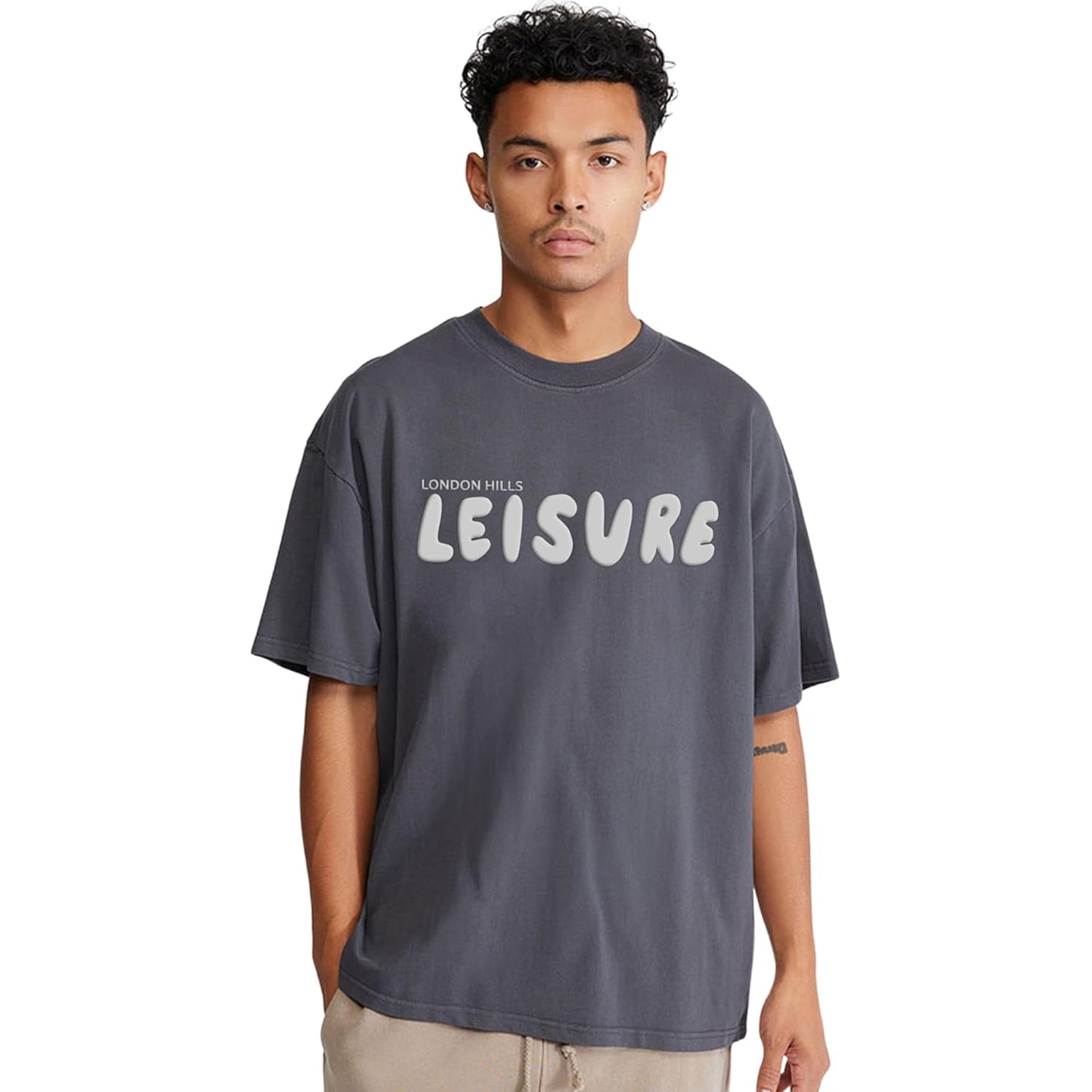 London Hills Men's Cotton Oversized Fit Casual Printed