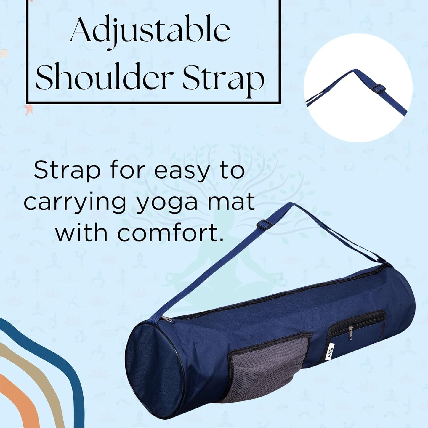 PHILLIN Yoga Mat Cover Bag with Adjustable Shoulder