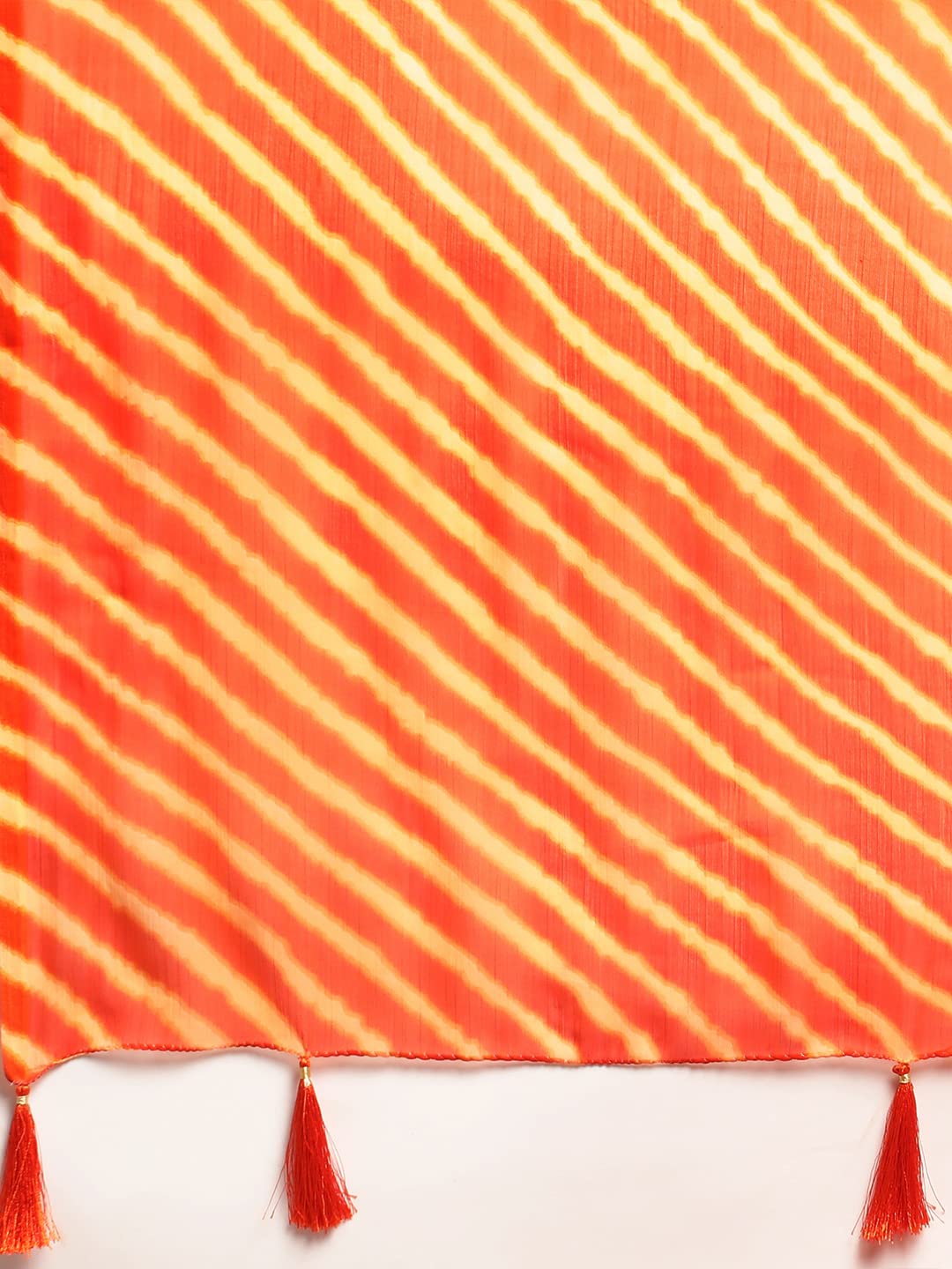Women's Chiffon Lehriya Printed Saree Without Blouse