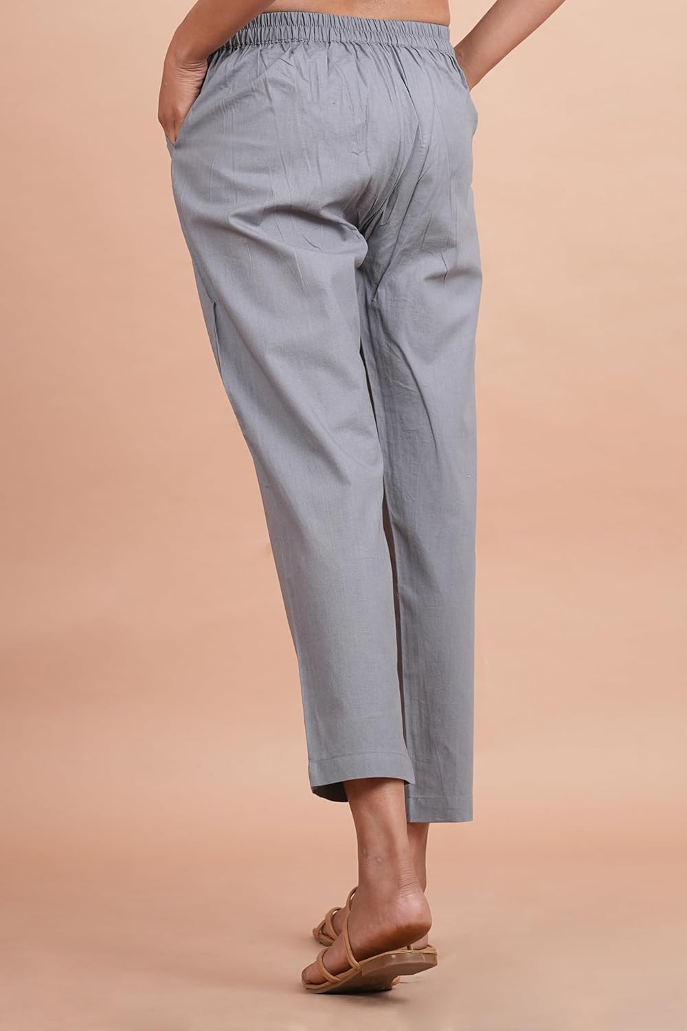 Jakpacks Cotton Ankle Fit Trouser Pants for Women