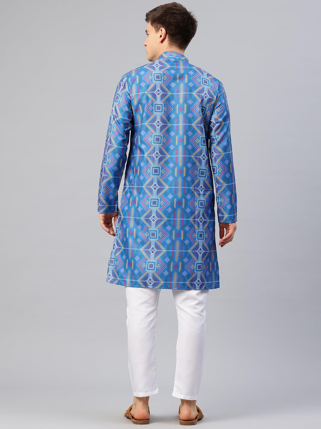 Luxrio Printed Kurta for Men Cotton Blend Linen