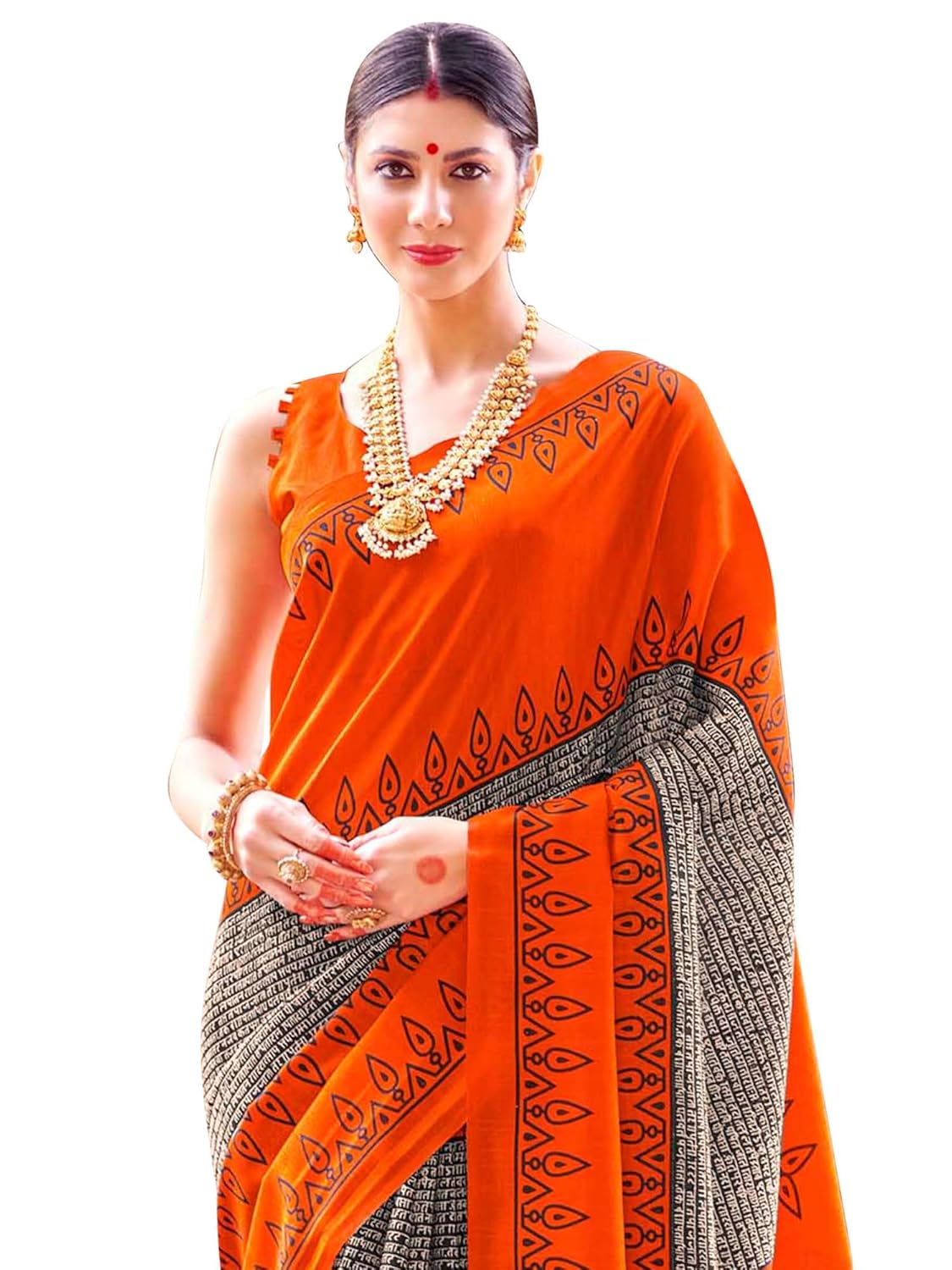 Women's Bhagalpuri Silk Ethnic Motif Printed Saree