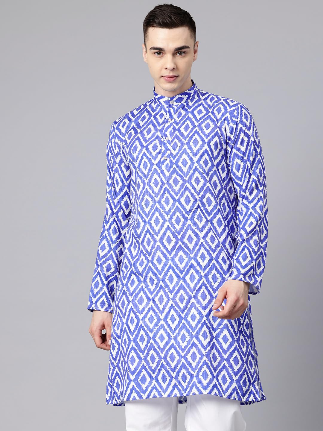 Luxrio Printed Kurta for Men Cotton Blend Linen